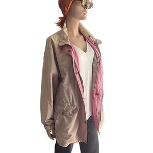 Vintage Northern Reflections Utility Jacket Women’s Size Med Pink Plaid Lined